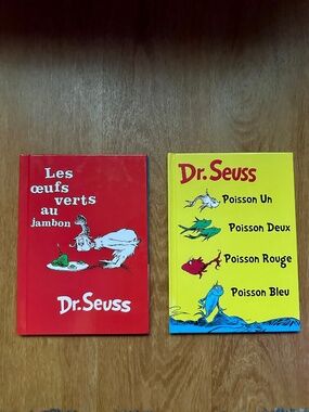 Dr Seuss French Hardcover Books Lot 2 Green Eggs One Fish French Editions